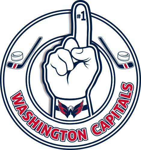 Number One Hand Washington Capitals logo iron on paper